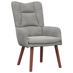 vidaXL Fauteuil Lichtgrijs 63 x 67 x 94 cm Fluweel
