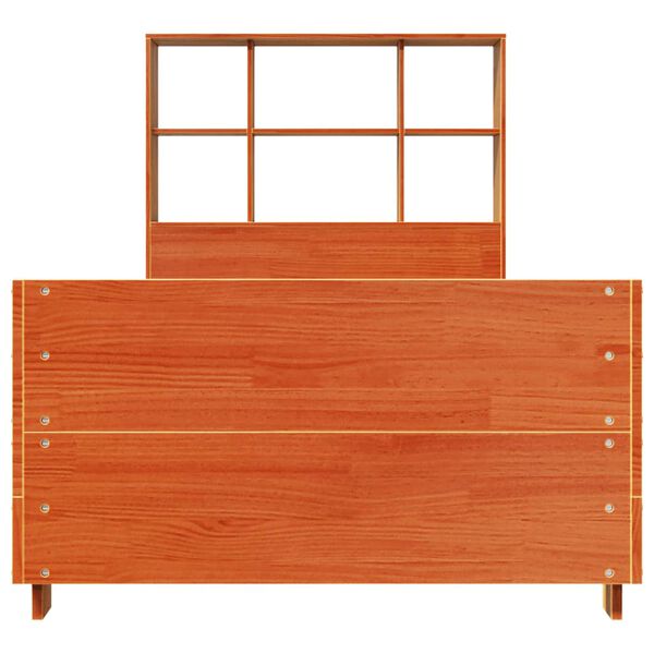 vidaXL Bedframe zonder matras massief grenenhout wasbruin 100x200 cm