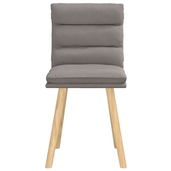 vidaXL Eetkamerstoelen draaibaar 2 st stof taupe