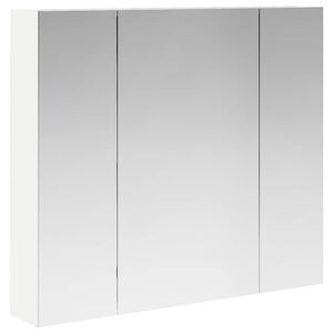 vidaXL Badkamer spiegelkast Wit 80 x 14.5 x 70 cm Bewerkt hout