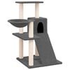 vidaXL Kattenmeubel met sisal krabpalen 82 cm donkergrijs