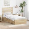 vidaXL Bedframe met lade met hoofdeinde met opslag Bewerkt hout