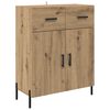 vidaXL Dressoir Artisan Eiken 69,5 x 34 x 90 cm Bewerkt hout