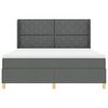 vidaXL Boxspring bed met matras Grijs 180 x 200 cm Stof