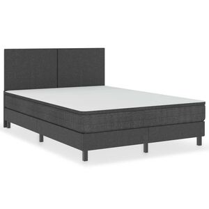 vidaXL Boxspringframe stof grijs 140x200 cm