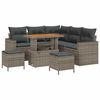 vidaXL Tuin Sofa Set 8 pcs Grijs Poly rattan en gepoedercoat staal