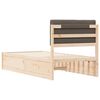 vidaXL Bedframe met Gevoerd Hoofdgedeelte Taupe 90 x 200 cm