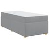 vidaXL Bedframe met matras Lichtgrijs 100 x 200 cm Stof