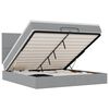 vidaXL Ottoman bed met matrassen en LED's 200x200cm stof lichtgrijs