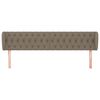 vidaXL Hoofdbord met randen 183x23x78/88 cm stof taupe