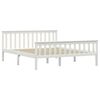 vidaXL Bedframe met 2 lades massief grenenhout wit 160x200 cm