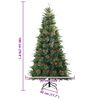 vidaXL Kunstmatige Inklapbare Kerstboom Groen 180 cm PE en PVC