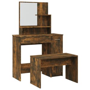 vidaXL Kaptafelset 86,5x35x136 cm gerookt eiken
