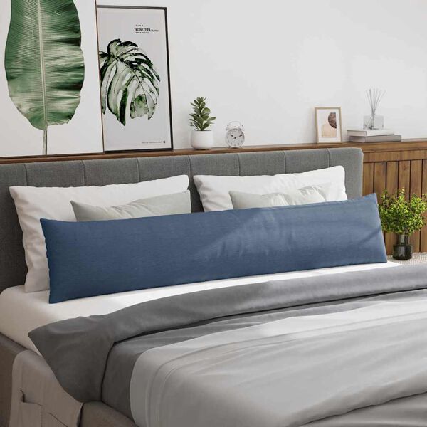 vidaXL Sofa Kussens 2 stuks Blauw 200 x 40 cm Cordstof