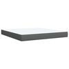 vidaXL Boxspring met matras stof donkergrijs 180x200 cm