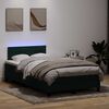 vidaXL Boxspring met matras en LED fluweel donkergroen 120x210 cm