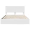 vidaXL Opslag bed met hoofdeinde Wit 150 x 200 cm Bewerkt hout