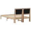 vidaXL Bedframe met hoofdeinde Bruin 120 x 190 cm Massief grenenhout