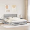 vidaXL Bedframe met lade met hoofdeinde met opslag Bewerkt hout