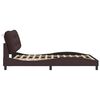 vidaXL Bedframe zonder matras "Hvar" stof donkerbruin 140x200 cm