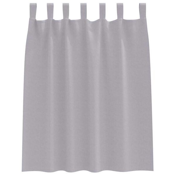 vidaXL Zwart-out Gordijnen met Ringen 2 pcs Metaalgrijs 140 x 140 cm