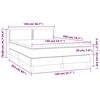 vidaXL Boxspring met matras stof blauw 140x200 cm
