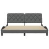 vidaXL Bedframe zonder matras stof donkergrijs 180x200 cm