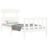 vidaXL Bedframe met hoofdbord massief hout wit
