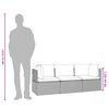 vidaXL 3-delige Loungeset met kussens poly rattan grijs