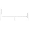 vidaXL Bedframe met hoofd- en voeteneinde&nbsp;metaal wit 90x200 cm