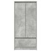vidaXL Kast met lade 55,5x34x119,5 cm spaanplaat betongrijs