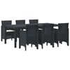 vidaXL Tuin eettafelset 7 st Antracietkleurig Polypropyleen