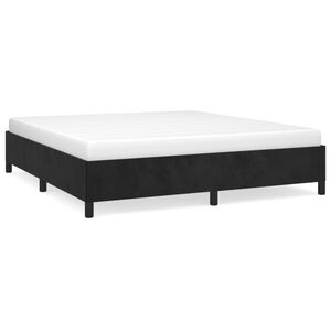 vidaXL Bedframe zonder matras 180x200 cm fluweel zwart