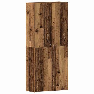 vidaXL Schoenenkast met plank Bruin 80 x 35.5 x 180 cm Bewerkt hout