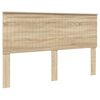 vidaXL Hoofdbord met hoofdeinde Sonoma Eiken 160 cm Bewerkt hout
