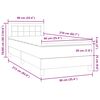 vidaXL Boxspring met matras en LED fluweel zwart 90x210 cm