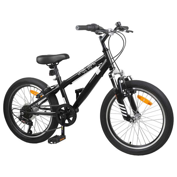 vidaXL Mountainbike 20 Inch 6-Speed voor 5-8 jaar oud Zwart