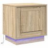 vidaXL Nachtkastje Sonoma Eiken 44 x 34,5 x 45 cm Bewerkt hout