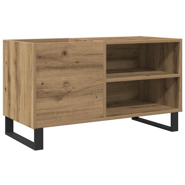 vidaXL Platenkast 84,5x38x48 cm bewerkt hout artisanaal eikenkleur