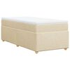 vidaXL Boxspring met matras stof cr&egrave;mekleurig 80x200 cm
