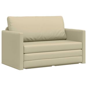vidaXL Slaapbank Cr&egrave;me 124 x 71 x 78 cm Kunstleer