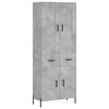 vidaXL Hoge kast 69,5x34x180 cm bewerkt hout betongrijs