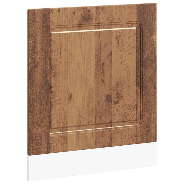 vidaXL Vaatwaspaneel Kalmar 60x1,5x67 cm bewerkt hout oud houtkleurig