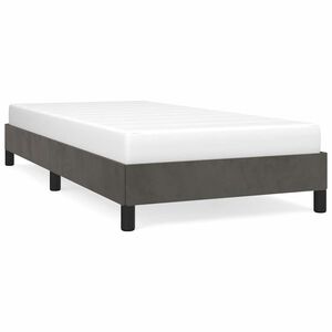 vidaXL Bedframe zonder matras 90x200 cm fluweel donkergrijs