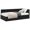 vidaXL Hoekbedframe met Matras met hoofdeinde 2 pcs Zwart Fluweel