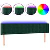 vidaXL Hoofdbord LED 203x16x78/88 cm fluweel donkergroen