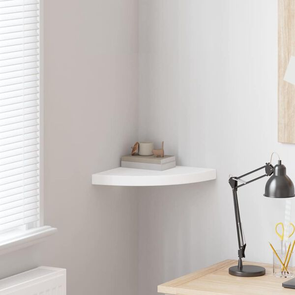 vidaXL Zwevende hoekplank wit 35x35x3,8 cm MDF