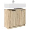 vidaXL Badkamer Kast Sonoma Eiken 64,5 x 33,5 x 59 cm Bewerkt hout