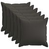 vidaXL Kussensloop 6 st HOUTEN Donkergrijs 80 x 80 cm Faux Linnen
