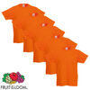 Fruit of the Loom Kindershirt origineel 5 st 128 oranje